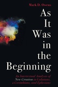Cover: As It Was in the Beginning - Wipf & Stock Publishers