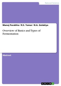Enlarge image Cover: Overview of Basics and Types of Fermentation - GRIN Verlag