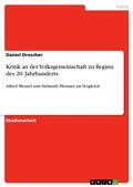 Cover: Kritik an der Volksgemeinschaft zu Beginn des 20. Jahrhunderts - GRIN Verlag