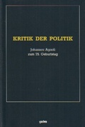 Cover: Kritik der Politik - &ccedil;a-ira-Verlag