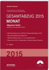 Abbildung von: Tabelle, Gesamtabzug 2015 Monat - Sonderausgabe Dezember - Stollfuß