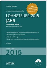 Abbildung von: Tabelle, Lohnsteuer 2015 Jahr - Sonderausgabe Dezember - Stollfuß