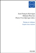 Cover: Norme et violence - Georg Olms Verlag