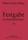 Cover: Festgabe f&uuml;r Hans-Rudolf Singer - Peter Lang Verlag
