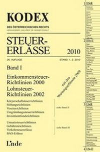 Abbildung von: KODEX Steuer-Erlässe 2010 Band I - Linde
