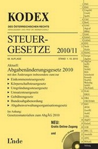 Abbildung von: KODEX Steuergesetze 2010/11 - Linde