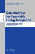 Cover: Data Analytics for Renewable Energy Integration - Springer