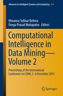 Cover: Computational Intelligence in Data Mining-Volume 2 - Springer