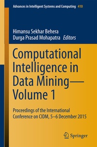 Enlarge image Cover: Computational Intelligence in Data Mining-Volume 1 - Springer