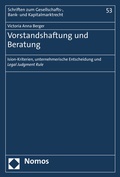 Abbildung von: Vorstandshaftung und Beratung - Nomos