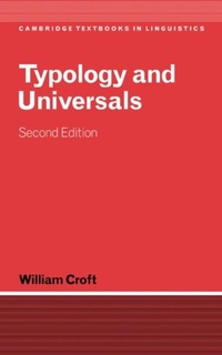 Enlarge image Cover: Typology and Universals - Cambridge University Press