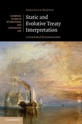 Cover: Static and Evolutive Treaty Interpretation - Cambridge University Press