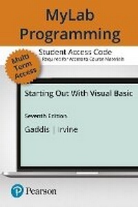 Abbildung von: Mylab Programming with Pearson Etext -- Standalone Access Card -- For Starting Out with Visual Basic - Pearson