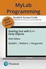 Cover: MyLab Programming with Pearson eText -- Standalone Access Card -- for Starting Out With C++ - Pearson