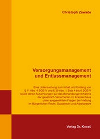 Abbildung von: Versorgungsmanagement und Entlassmanagement - Kovac, Dr. Verlag
