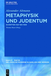 Enlarge image Cover: Metaphysik und Judentum - De Gruyter Oldenbourg