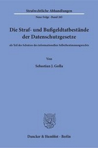 Abbildung von: Die Straf- und Bußgeldtatbestände der Datenschutzgesetze - fibre