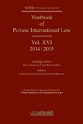 Cover: Yearbook of Private International Law Vol. XVI - 2014/2015 - Otto Schmidt Verlag