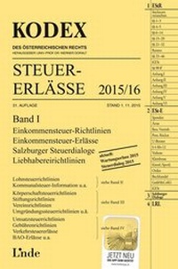 Abbildung von: KODEX Steuer-Erlässe 2015/16 Band I - Linde
