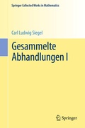 Cover: Gesammelte Abhandlungen I - Springer