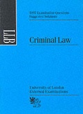 Cover: Criminal Law: Single Paper 1997 - HLT Publications