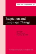 Cover: Exaptation and Language Change - John Benjamins Publishing Co