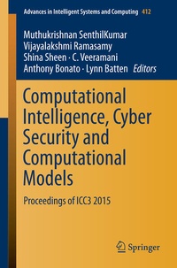 Enlarge image Cover: Computational Intelligence, Cyber Security and Computational Models - Springer
