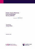 Cover: Public Library Materials Fund and Budget Survey 2006-2008 - LISU