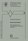 Cover: Recht als Kultur? - Nomos