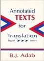 Cover: Annotated Texts for Translation: English-French - Multilingual Matters