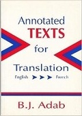 Cover: Annotated Texts for Translation: English-French - Multilingual Matters