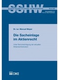 Cover: Die Sacheinlage im Aktienrecht - Dike Verlag Z&uuml;rich