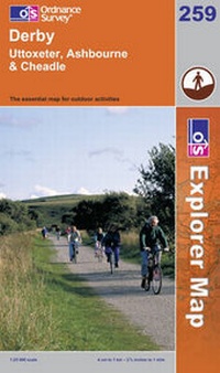 Abbildung von: Derby, Uttoxeter, Ashbourne and Cheadle - Ordnance Survey