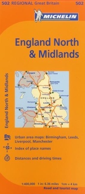 Abbildung von: Northern England - Michelin Regional Map 502 - Michelin Editions des Voyages