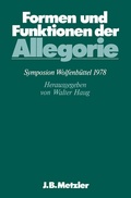 Cover: Formen und Funktionen der Allegorie - J.B. Metzler