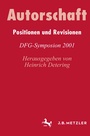 Cover: Autorschaft - J.B. Metzler