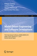 Cover: Model-Driven Engineering and Software Development - Springer