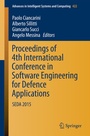 Cover: Proceedings of 4th International Conference in Software Engineering for Defence Applications - Springer