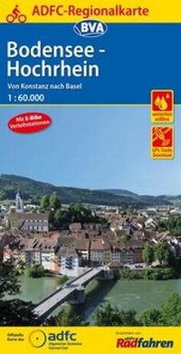 Abbildung von: ADFC-Regionalkarte Bodensee-Hochrhein, 1:60.000, mit Tagestourenvorschlägen, reiß- und wetterfest, E-Bike-geeignet, GPS-Tracks Download - BVA BikeMedia