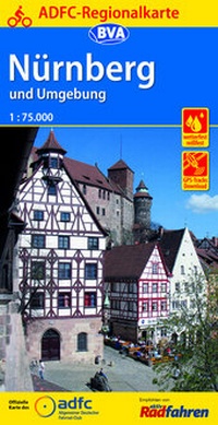 Abbildung von: ADFC Regionalkarte Nürnberg und Umgebung mit Tagestouren-Vorschlägen, 1:75.000, reiß- und wetterfest, GPS-Tracks Download - BVA BikeMedia