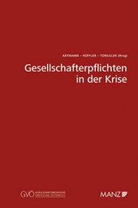Abbildung von: Gesellschafterpflichten in der Krise - Manz