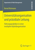 Cover: Universit&auml;tsorganisation und pr&auml;sidiale Leitung - Springer VS