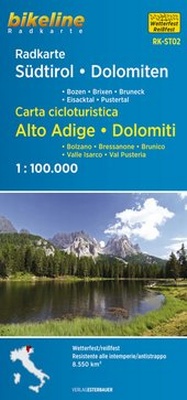 Abbildung von: Radkarte Südtirol Dolomiten - Esterbauer