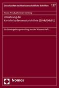 Cover: Umsetzung der Kartellschadensersatzrichtlinie (2014/104/EU) - Nomos