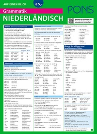 Abbildung von: PONS Grammatik auf einen Blick Niederländisch - PONS Langenscheidt