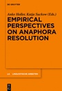 Cover: Empirical Perspectives on Anaphora Resolution - De Gruyter