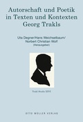 Cover: Autorschaft und Poetik in Texten und Kontexten Georg Trakls - Otto M&uuml;ller Verlag GmbH