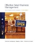 Cover: Effective Small Business Management - Pearson