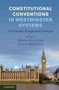 Cover: Constitutional Conventions in Westminster Systems - Cambridge University Press