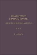 Cover: Shakespeare's Dramatic Maxims - Academica Press